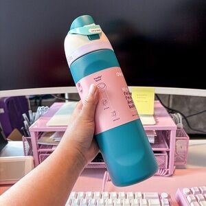 (SOLD) Owala 24 oz Sunny Rainforest freesip frankenbottle